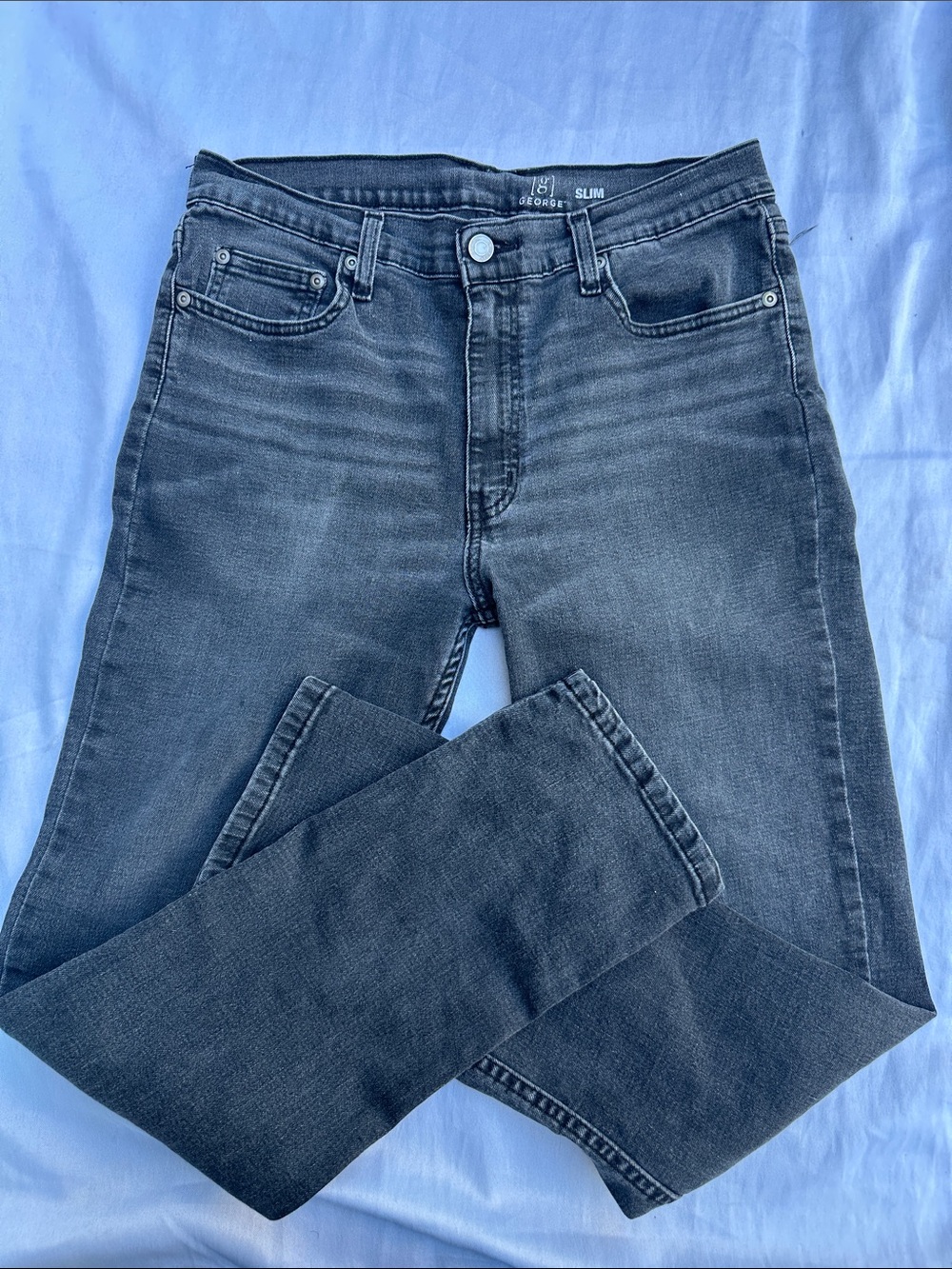 George Men's Slim Jeans - Charcoal